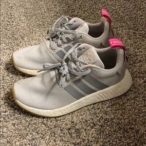 Pink and Grey Adidas  NMD R2’s